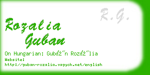 rozalia guban business card